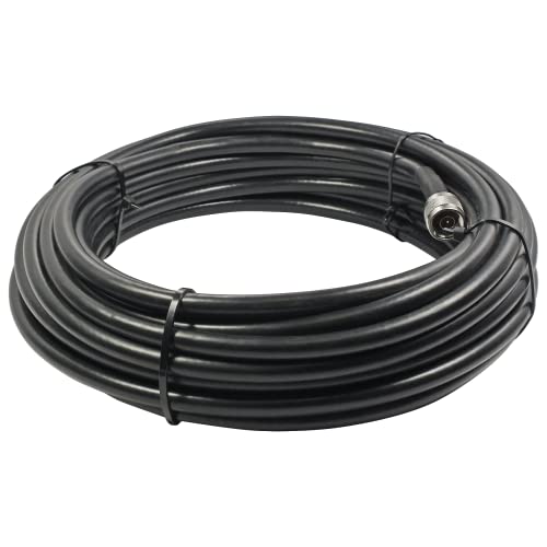 Surecall 50 'SC-400 Ultra Coax Coax кабел со N-Male Connectors-Black & Wide-band 3 Way Splitter SC-WS-3