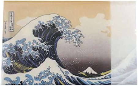 Ukiyoe Дизајн на Katsushika Hokusai „Големиот бран“ од триесет и шест прегледи на планината Фуџи Мино Васи Јапонски торадиционал Каиши