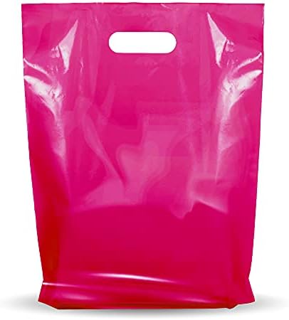 100 Пакување 9 х 12 Со Розова Стока Со Дебелина од 1,25 мил Пластични Сјајни Кеси За Малопродажба-Рачки За Сечење Умре-Совршени