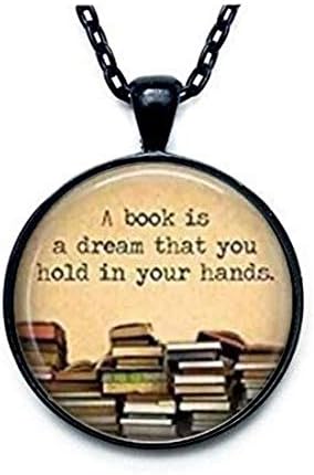 Тркалезна книга е сон што можете да го држите во ваши раце цитат стаклена купола приврзок ѓердан