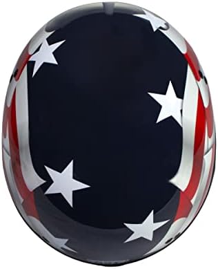 Hotешки кожести T72 'сино знаме' напредна точка мотоцикл половина шлем за мажи и жени велосипедисти со паѓачки стакло - големи