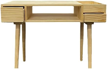 Nizame Solid Wood Nail биро за единечна и двојна маникир табела со фиока за фиока мултифункционална биро за двојно складирање за салон за салон