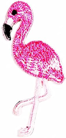 Кленплус 3 парчиња. Мини Фламинго Везени Железо На Шиење На Печ Модни Уметности Фламинго Цртан Филм Розова Налепница Закрпи