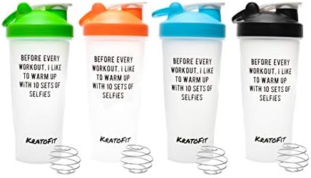 Kratofit 28oz протеински шише шише за салата, чаша, миксер во прав во прав, блендер, БПА бесплатно, повеќе дизајни и бои