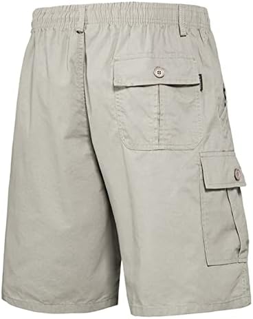 Внатрешно момче машко летно карго панталони копче цврсто врвови во боја на џеб плус големина средни шорцеви за миење садови за џемпери
