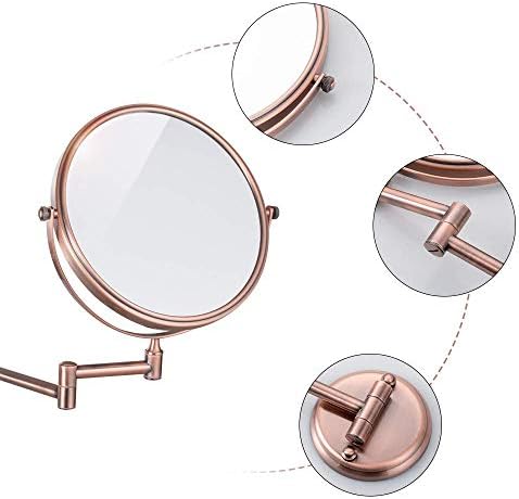 НОВОЦЕ Ѕид Монтирани Огледала Зголемување Прошири Цврст Двојно Прилагодливи Еднострани Вртливата Козметички Огледало Бања Бричење