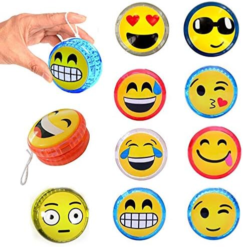 12 x Emoji yoyo emotocon осветлете ја забавата на забавата Класична играчка деца игра дете подарок