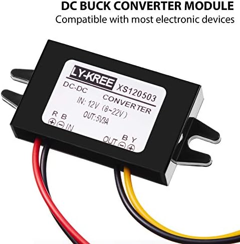 Директен конвертор на струја конвертор 12V до 5V 3A 15W модул на конвертор на кука, директна струја до директна струја Намалена регулатор