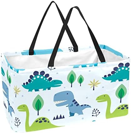 Кошница за еднократно шопинг диносауруси преносни преклопни пикник намирници кеси за перење алишта за торба за торба за купување тота