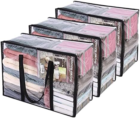 Кутија За складирање облека Чист Организатор На Торба За Складирање Облека Со Армирана Рачка, Винил Торба За Складирање За