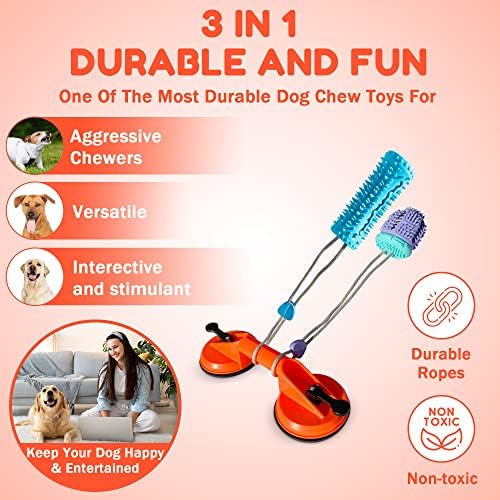 Играчки за кучиња Гишо за агресивни џвакачи - за средни и големи кучиња, играчка за кучиња за вшмукување кучиња, цврста и издржлива