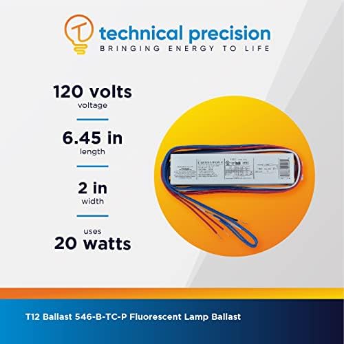 Техничка Прецизност Т12 Замена На Баласт За Универзална 546-Б-ТЦ-П Флуоресцентна Светилка Баласт Работи НА Ф15Т8 / Ф14Т12 / Ф15Т12 / Ф20Т12 Светилки-Т12
