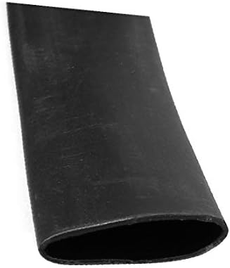 X-gree 2m должина 0,47in Внатрешна диа полиолефин топлина со намалување на цевката црна боја (Tubo termoretráctil de poliolefina de diámetro