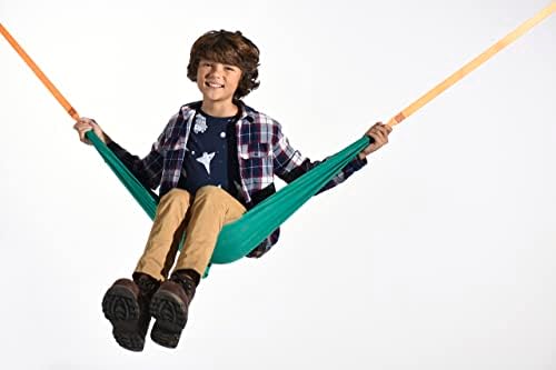 Hape џеб замав | Зелена преносна хамак за деца, стол за вртење на деца на отворено, лесен механизам за прицврстување на возраст