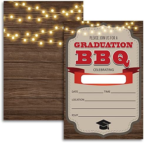 Фујлој 20 Картички со Пликови, покани за забава за дипломирање 2023, 2023 Колеџ, Средно Училиште, Универзитетска Прослава.（024）