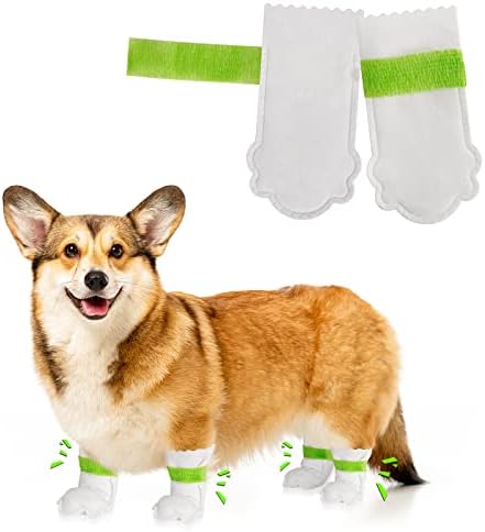 Чизми за кучиња за мали и средни кучиња, заштита од шепа од 20 парчиња со прилагодливи ленти за парчиња миленичиња чизми за