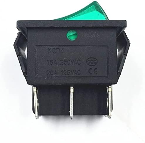 Svapo Latching Rocker Switch Switch Switch I/O 6 иглички со светлина 16A 250VAC 20A 125VAC KCD4 BOAT DPST