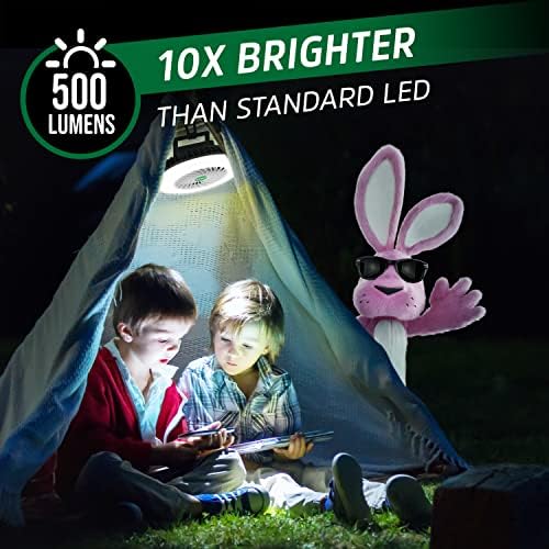 Енергизатор LED кампување Фенер со шатор вентилатор S500 Pro, светло за вентилатор за кампување со висечка кука за кампување, пешачење, ураган,