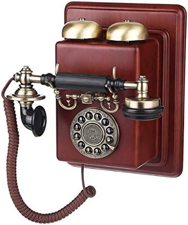 ZyzMH Ретро антички wallиден телефон, модерна телефонска биро бирање фиксна телефон со записи за повици за канцеларија домашна дневна соба декор,
