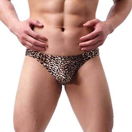 2023 Нова Долна Облека Со Висок Профил Леопард Печатење Машка Секси Секси Долна Облека Машка Долна Облека Со Низок Струк Зимска Долна