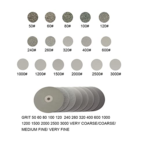 DZQ Diamond Disk Disk Disk Disc Arbor Hole 6 x 1/2 Абразивен скут 50 60 60 80 120