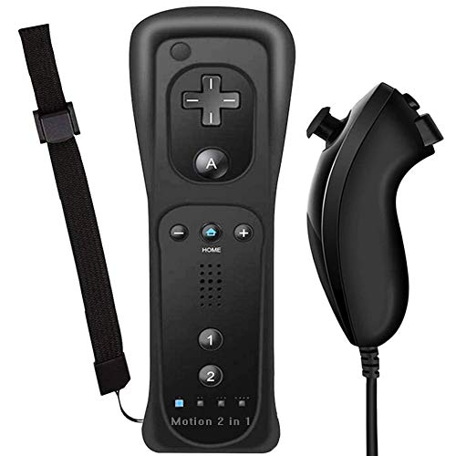 Сурноус 2 во 1 Далечински Управувач За Wii И Nunchuck Контролер Со Движење Плус Силиконски Случај и Рачен Ремен