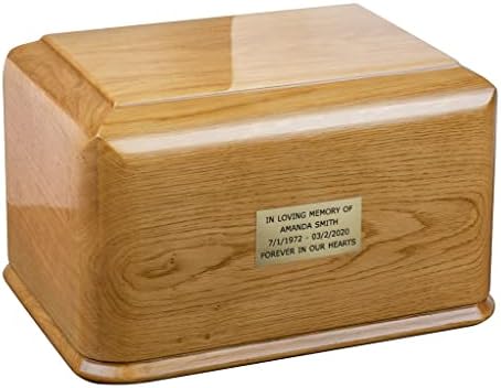 Цврста дабова кремирање урн за уникатен меморијален погреб на возрасни за човечка пепел