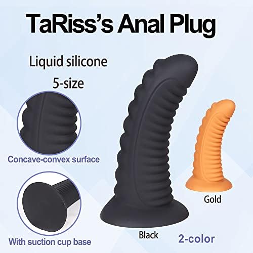 Tariss's Dildo Soft Silicone Anal Anal Plug со силна чаша за вшмукување за приклучок за играње без раце за играње, жени со