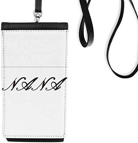 Букви за баба curlicue ПРЕТСТАВНА МЕДЕНА Телефонска чанта што виси мобилна торбичка со црн џеб