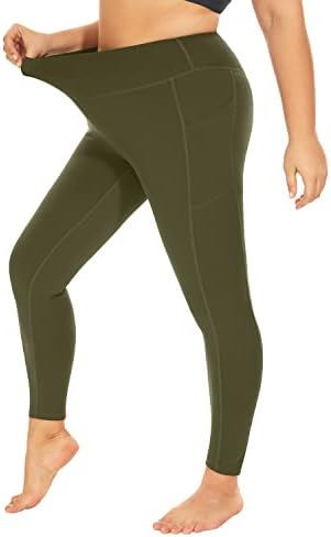Маринавида Жени Плус Големина Јога Панталони Со Висок Струк Со Џебови Контрола На Стомакот Атлетски Тренинг Хеланки