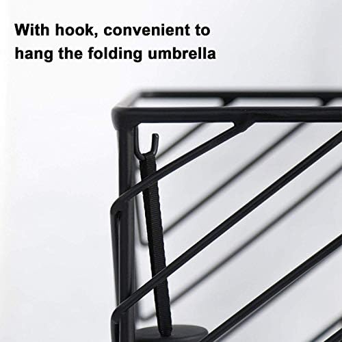 Застанува чадор на пафа, метална мрежа чадор штанд со куки, мермерната база е стабилна и издржлива, за канцелариска дневна соба ходникот