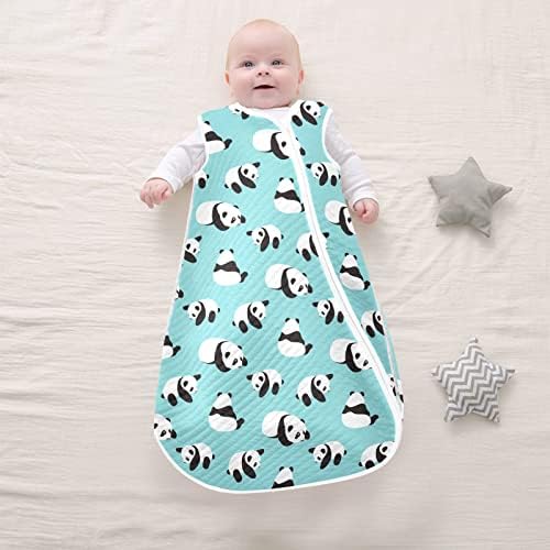 Vvfelixl вреќи за спиење за новородени бебиња - слатки панди за бебиња што се носат ќебето - торба за спиење на транзиција за новороденче - костум