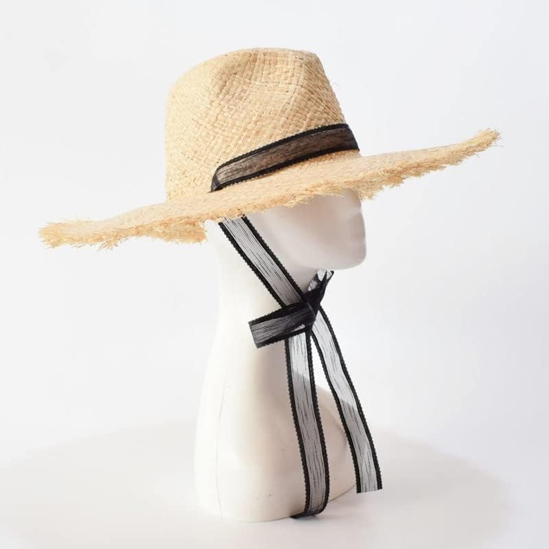 ZSEDP Рафија капи за Womem Side Rid Craps летни капачиња на сонцето Капчиња на плажа