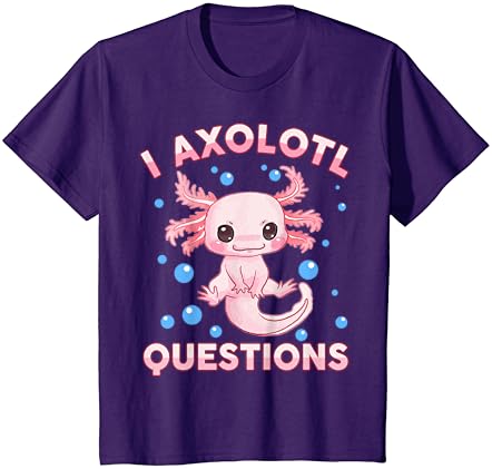 Јас аксолотл прашања кошула деца подарок симпатична маица со аксолотл