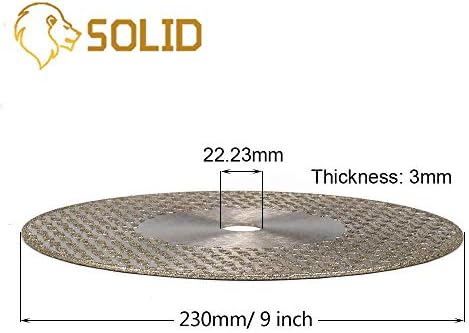 Диск за сечење на Xucus Diamond 230x22.23x3mm Електроплиран дијамантски сечење диск за мелење двојно страничен гранит мермерно тркало
