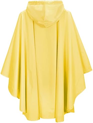 POWINSUN Fashion Hooded Rain Pancho Водоотпорна јакна од мантил со џеб за мажи/жени/возрасни