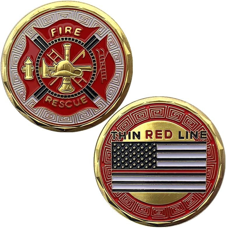Американските Пожарникари Насликаа Ленти Слава Позлатени Комеморативни Монети Колекција Противпожарни Златни Медалјони Монети