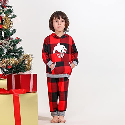Семејство Божиќна облека за спиење, Божиќни џеми за семејство што одговара на фланел пижами Семејство Среќен Божиќ пижама се поставува за
