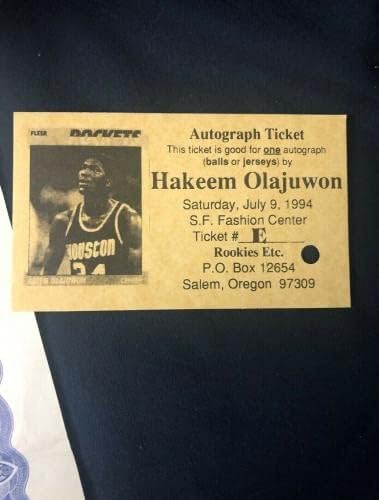 ХАКЕЕМ ОЛАЈУВОН АВТОГРАФИРАНА потпишана кошарка за модел во НБА -играта во НБА - автограмирани кошарка