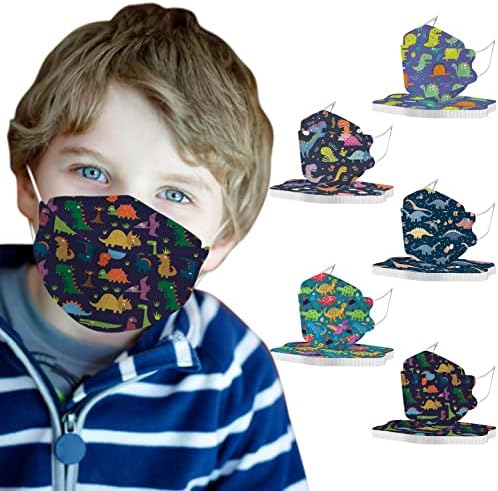 Детска Заштитна Маска За Еднократна Употреба 4 Слој Филтер За Лице Безбедносна Маска Со Еластична Јамка За Уши И Клип За Мост За Нос, Заштитни