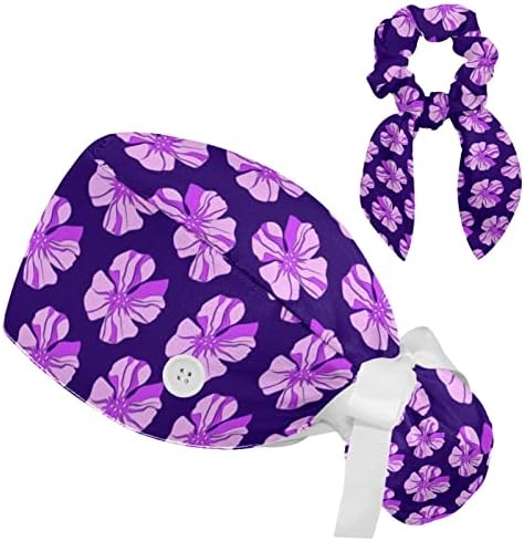Работно капаче за виолетова цветно цвеќе со копчиња ， прилагодливо хируршко чистење капаче со лак за коса