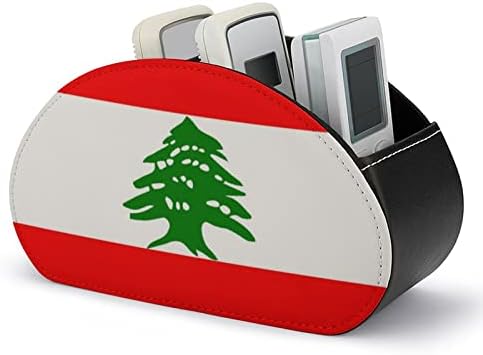 Организатор за складирање на далечински управувач со либанско знаме со 5 оддели за спална соба за десктоп