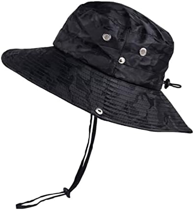 Камуфлажа на риболов на Спенцијал, унисекс, широка капа за корпи за пешачење за плажа на отворено, за заштита на сонцето, капа за заштита