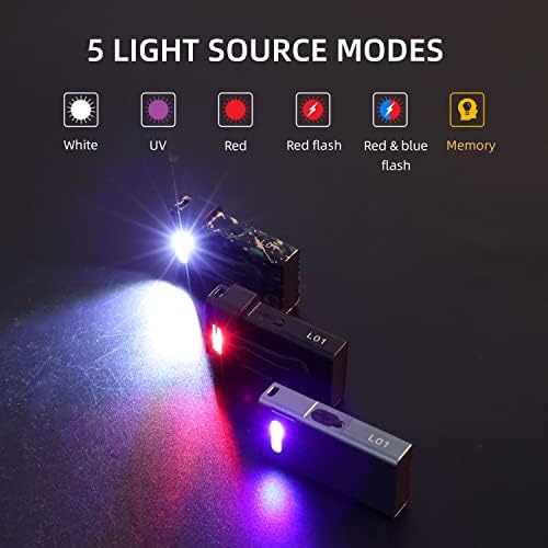 Aplos L01 1100 Lumens Lumens Mini EDC Flashlight, магнетна основа и клип, светла џебна светлина за надворешни работи, итни случаи, напојувани