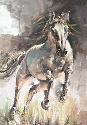 Рачно насликано масло сликарство на платно - Водење на коњски животни модерна дигитална рака печатено масло сликарство на платно