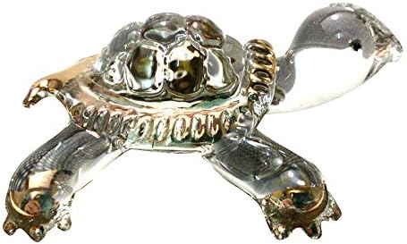 Sansukjai желка минијатурни фигурини животни разнесени стакло уметност w/ 22k злато трим колекционерски подарок украсете, јасно