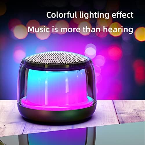 LGDSY Преносен Bluetooth звучник, безжичен звучник со разнобојни светкави светла, Супер бас со 24H Playtime, 30ft Bluetooth опсег, спарување