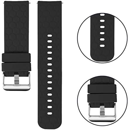 Fitturn ленти компатибилни со Samsung Galaxy Watch Active 2 Band 40mm 44mm/ Watch 3 41mm/ Active 40mm Watch Bands/ Galaxy Watch 42mm бендови жени силиконски рачни рачни рачки за замена