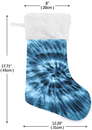 Алаза Божиќни чорапи гроздобер ретро градиент во боја вратоврска боја сина класична персонализирана големи декорации за порибување за семејни празнични