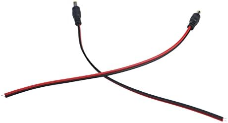 Antrader 50pcs машки DC Power Pigtail кабел адаптер конектори за видео надзор видео LED осветлување